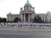 Sun Salutation in front of the National Assembly of Serbia