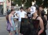 Anonymous for the Voiceless spoke during the Exit fest