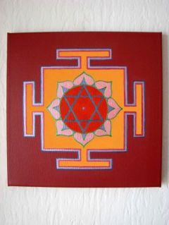 NEW: Lakshmi Yantra with Lotus Oil, Terracotta